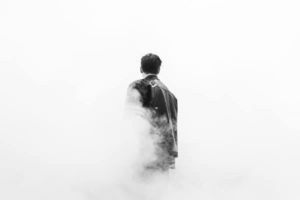 Man in the fog