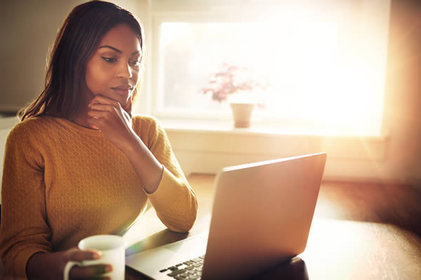 woman at computer