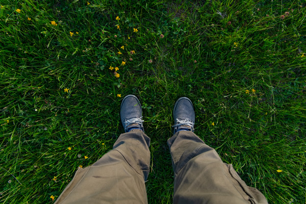 feet on ground
